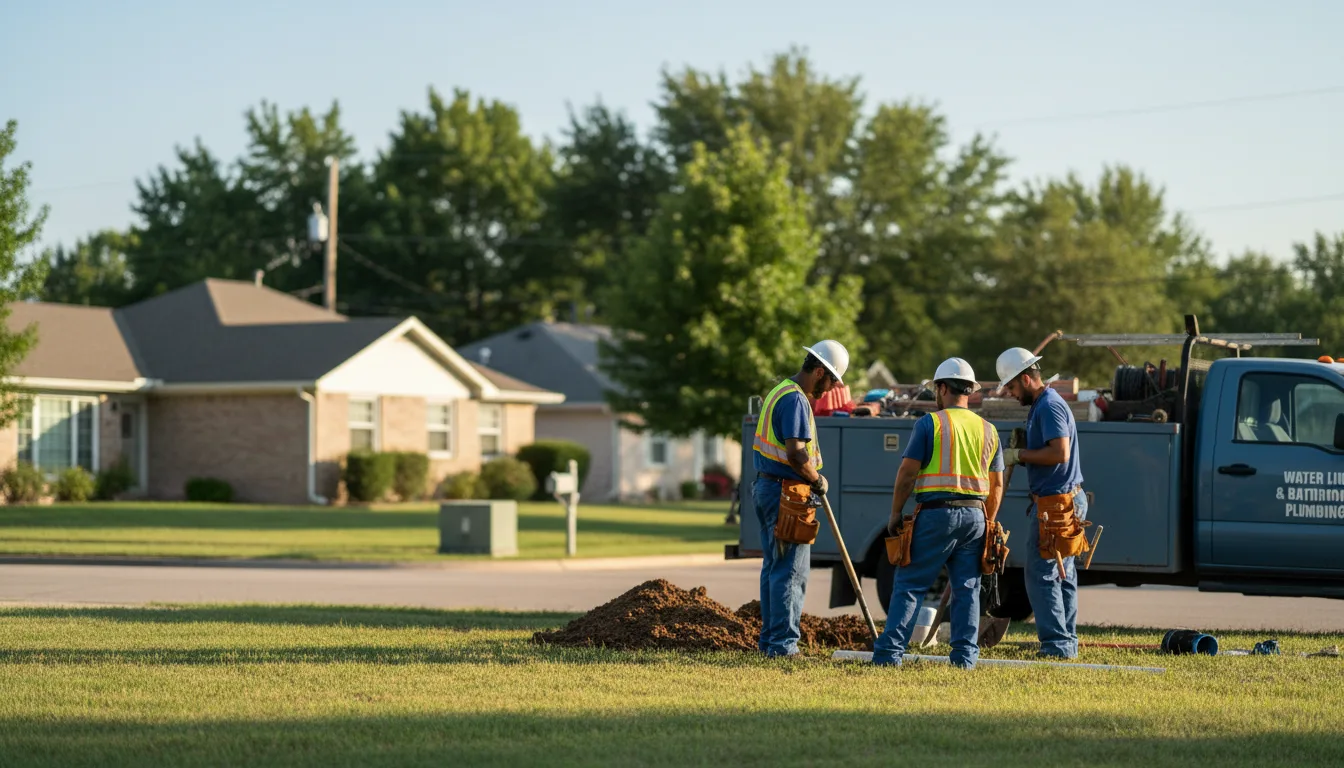 Residential water line and bathroom plumbing service in Dwight, NE